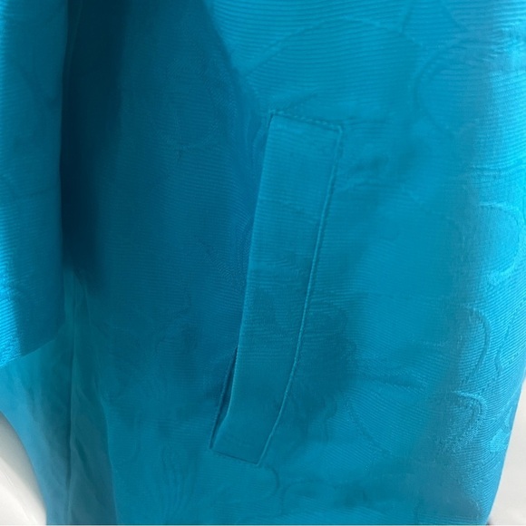 Chico’s Beautiful Lined Turquoise Blazer Jacket Coat Size 2 - Picture 7 of 9